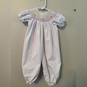 Sweet Potato Smocked Christmas Wreath Romper